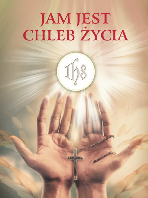 Baner na Boże Ciało "Jam jest chleb życia" 75x100cm