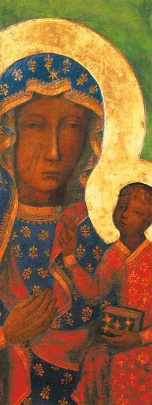 Baner religijny Matka Boża Częstochowska 50x130 cm