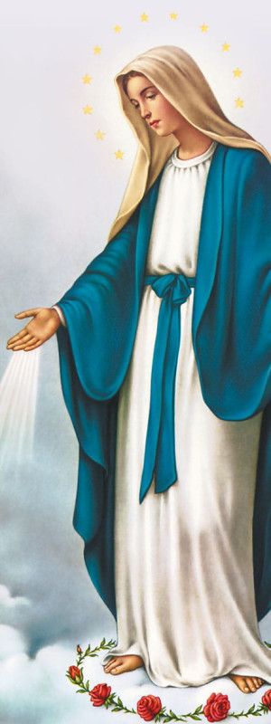 Baner religijny Matka Boża Niepokalana 50x130 cm