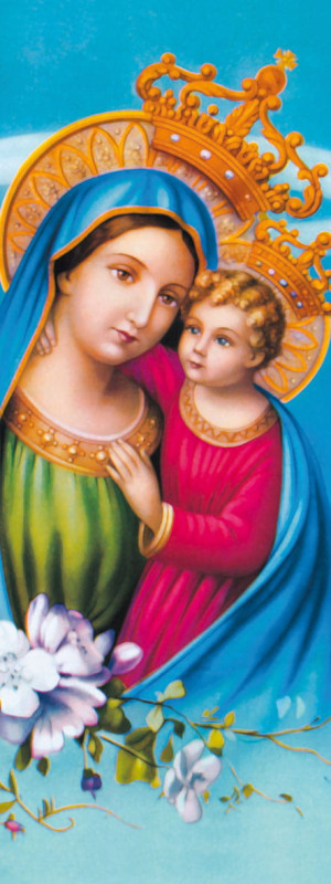 Baner religijny Matka Boża z Dzieciątkiem Jezus 50x130 cm