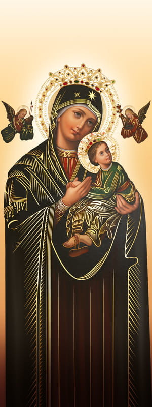 Baner religijny Matka Boża Nieustającej Pomocy - 50x130 cm