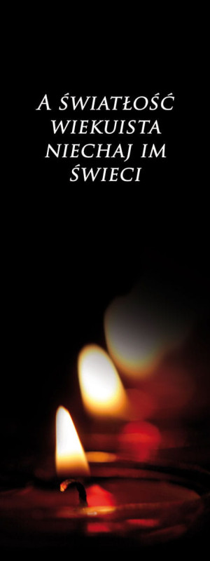 Baner na Wszystkich Świętych "A światłość wiekuista.." 50x130 cm