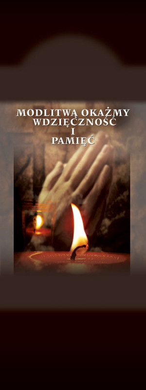 Baner na Wszystkich Świętych "Modlitwą okażmy.." 50x130 cm