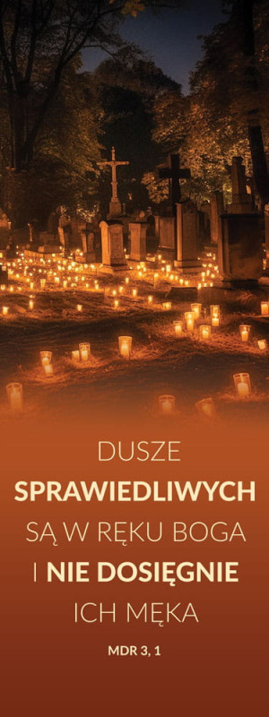 Baner religijny na Wszystkich Świętych 50x130 cm