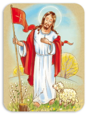 Magnesy Wielkanocne Jezus Dobry Pasterz - 10 szt.