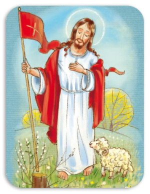 Magnesy Wielkanocne Jezus Dobry Pasterz - 10 szt.