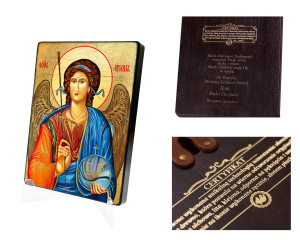 Naklejana ikona religijna Archanioł Michał