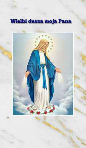Baner religijny Matka Boża Niepokalana 70x160 cm
