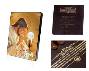 Naklejana ikona religijna Jezus (Komunia)