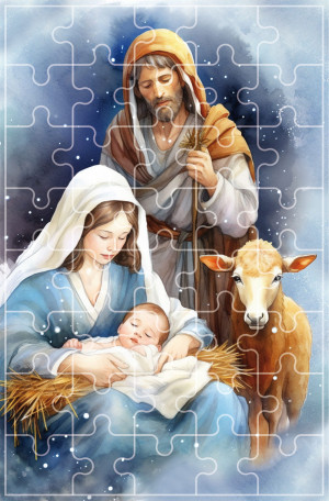 Puzzle religijne Boże Narodzenie, Święta Rodzina