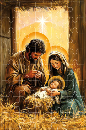 Puzzle religijne Boże Narodzenie, Święta Rodzina