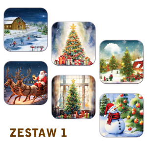 Podkładki pod kubek - Boże Narodzenie - 6 szt.