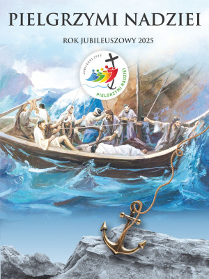 Baner na Rok Jubileuszowy 2025 "Pielgrzymi nadziei" 75x100 cm