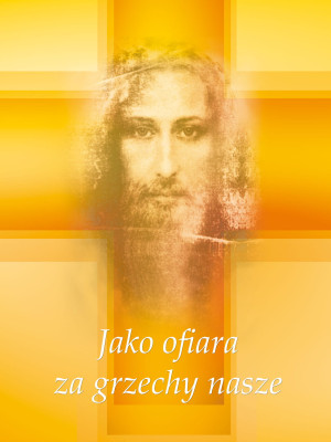 Baner na Wielki Post "Jako ofiara za grzechy nasze" 75x100 cm