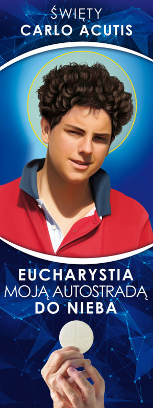Baner Święty Carlo Acutis 75x200 cm