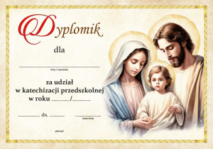 Dyplom ukończenia katechezy - 50 szt.