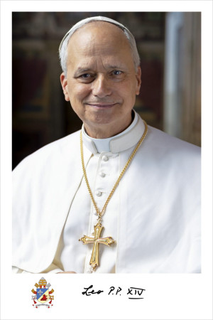 Obrazki religijne z modlitwą za Papieża Leona XIV - 10x15