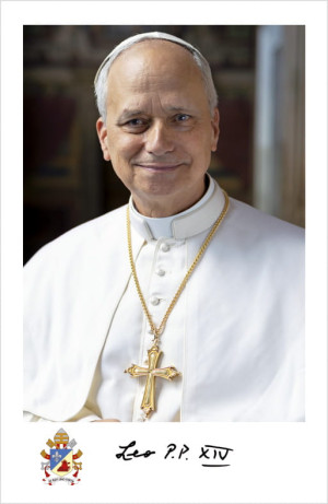 Obrazki religijne z modlitwą za Papieża Leona XIV