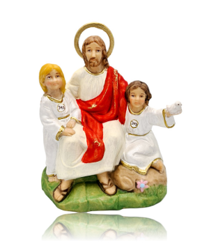 Figurka Chrystus z dziećmi IHS wys. 11,5 cm