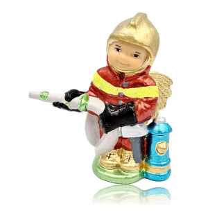 Figurka Aniołek Strażak Florian wys. 8,5 cm