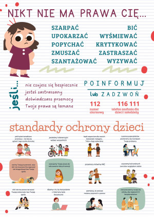 Standardy ochrony małoletnich - tablica - 100x70 cm