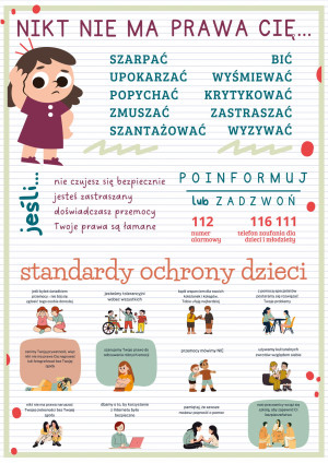 Standardy ochrony małoletnich - tablica - 40x50 cm