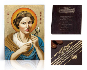 Ikona religijna Święta Apolonia - patronka stomatologów