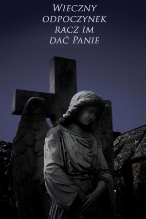 Baner na Wszystkich Świętych "Wieczny odpoczynek..." 75x100 cm