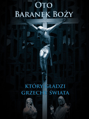 Baner na Wielki Post "Oto Baranek Boży, który..." 75x100 cm