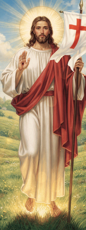 Baner na Wielkanoc Jezus Zmartwychwstały 75x200 cm