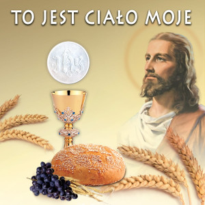 Baner na Boże Ciało "To jest ciało moje" 150x230 cm + margines po 10 cm
