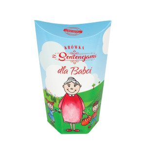 Krówki na DZIEŃ BABCI Prezent Sentencje Pudełko 250 g.