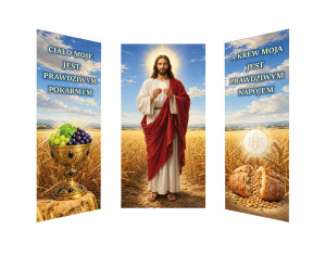 Zestaw 3 banerów na Boże Ciało- Dekoracja Ołtarza