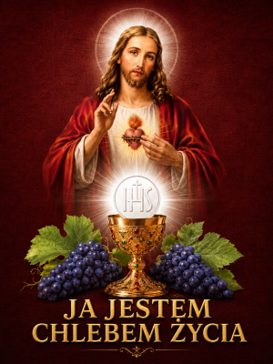 Baner na Boże Ciało " Ja jestem chlebem życia"