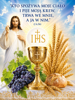 Baner religijny Boże Ciało 75x100 – Eucharystia