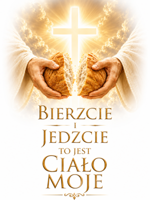 Baner na Boże Ciało 75x100 cm – dekoracja eucharystyczna