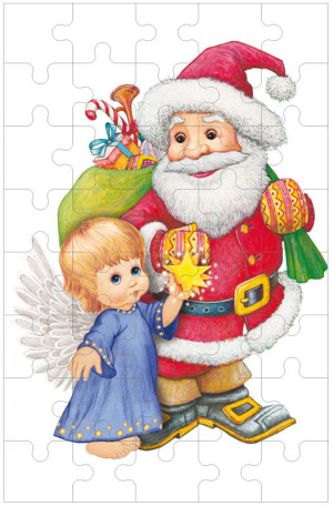 Puzzle Boże Narodzenie-Święty Mikołaj