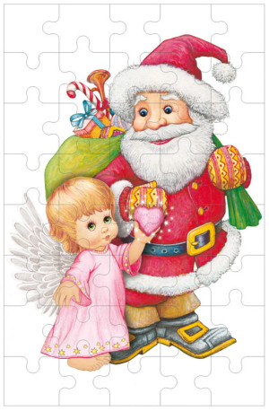 Puzzle Boże Narodzenie-Święty Mikołaj
