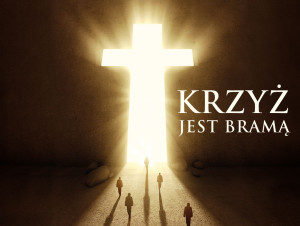 Tło do Grobu Pańskiego, "Krzyż jest bramą" 155x140cm