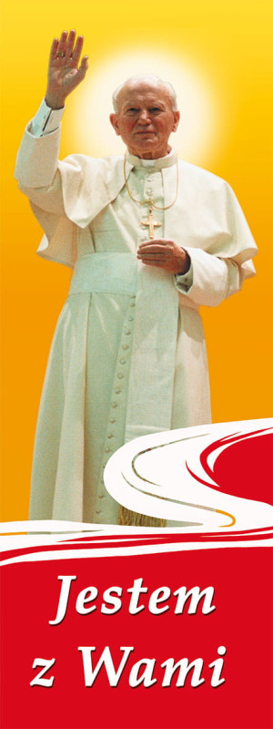 Baner Święty Jan Paweł II 75x200 cm
