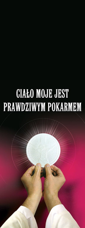 Baner na Boże Ciało "Ciało moje..." 75x200 cm