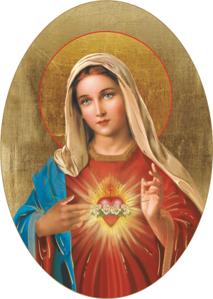 Ikona owalna Niepokalane Serce Najświętszej Maryi Panny