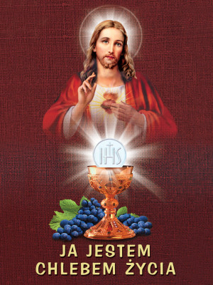 Baner na Boże Ciało "Ja jestem chlebem życia" 75x100cm