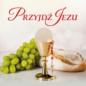 Baner na Pierwszą Komunię Świętą "Przyjdź Jezu" 150x150 cm