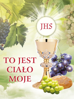 Baner na Boże Ciało "To jest ciało moje" 75x100cm