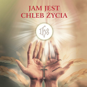 Baner na Boże Ciało "Jam jest chleb życia" 150x150cm