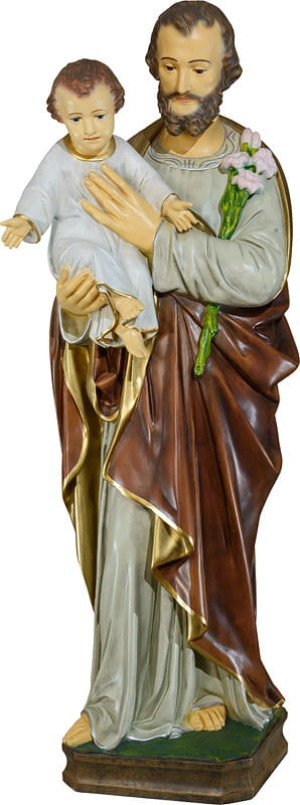 Figura - Święty Józef Opiekun (z dzieciątkiem i lilijką) (102 cm)
