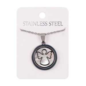 Naszyjnik - aniołek - Perla Madre - Stainless Steel