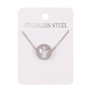 Naszyjnik - aniołek - Perla Madre - Stainless Steel