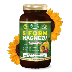 5 Form Magnezu z kompleksem warzyw (100 kaps)
